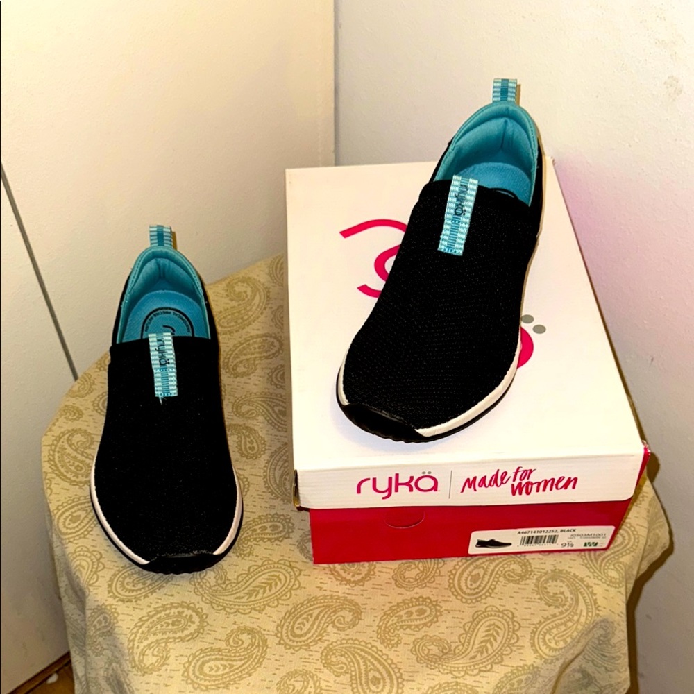 Ryka Trail Knit Slip-Ons - Echo Ease Cool Tones
Black 9-1/2 Wide